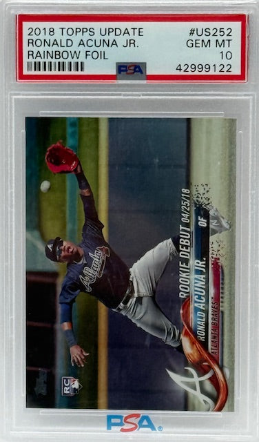 2018 Topps Update Ronald Acuña Jr. Rainbow Foil PSA 10