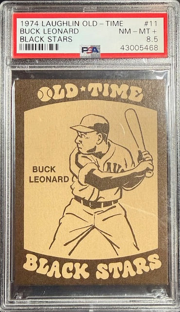 1974 Laughlin Old Time Black Stars Buck Leonard RC PSA 8.5