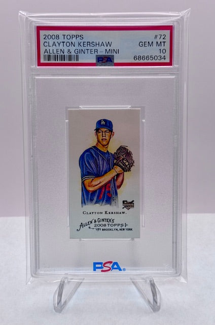 2008 Topps Allen & Ginter Clayton Kershaw RC Mini PSA 10
