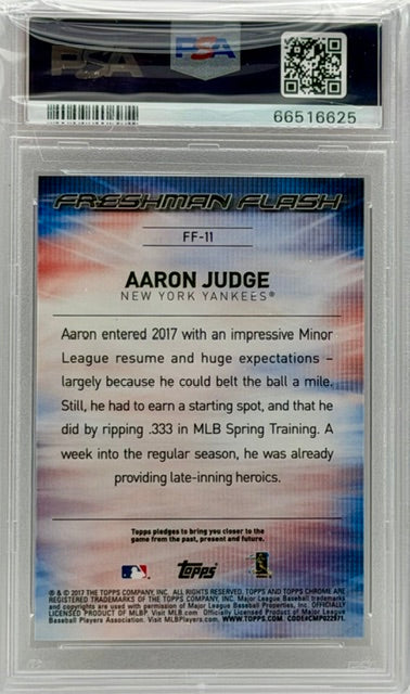 2017 Topps Chrome Aaron Judge Freshman Flash #FF11 PSA 10