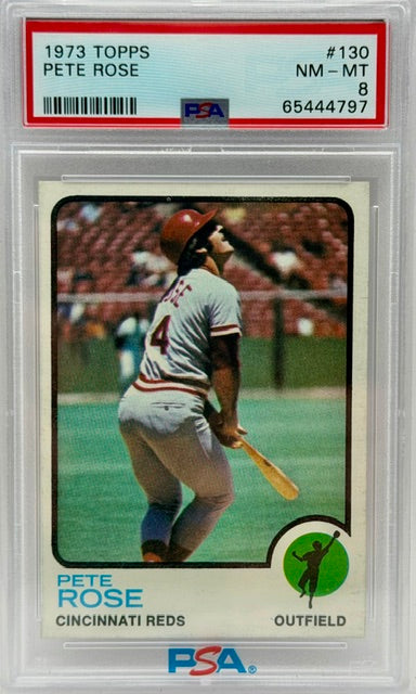 1973 Topps #130 Pete Rose PSA 8