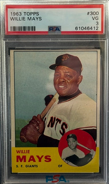 1963 Topps #300 Willie Mays PSA 3