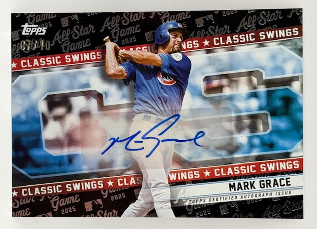 2025 Topps All Star Game Mark Grace Autograph Black /10