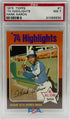 1975 Topps #1 Hank Aaron '74 Highlights PSA 7