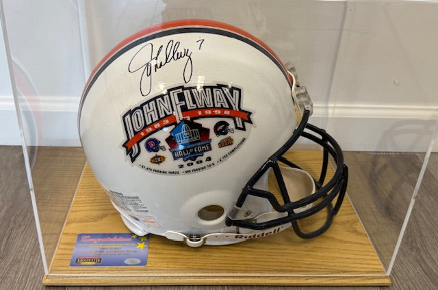 John Elway Autographed Riddell "HOF" Helmet