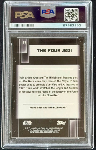 2021 TOPPS CHROME STAR WARS GALAXY #29 THE FOUR JEDI PSA 10