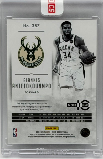 2024-25 Panini Noir Giannis Antetokounmpo Patch Auto 1/8