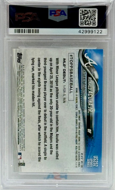2018 Topps Update Ronald Acuña Jr. Rainbow Foil PSA 10