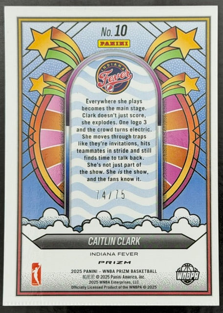 2025 Panini Prizm WNBA Caitlin Clark GROOVY Pink Pulsar Prizm /75
