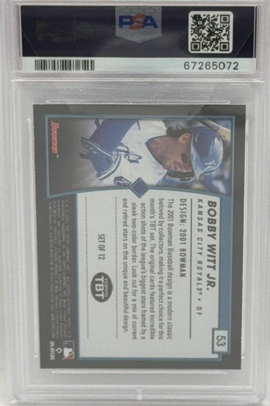 2022 Topps Bobby Witt Jr. RC Throwback Thursday PSA 9