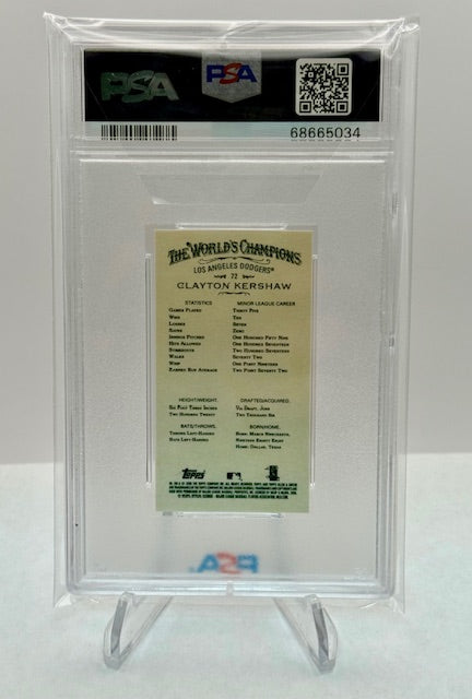 2008 Topps Allen & Ginter Clayton Kershaw RC Mini PSA 10