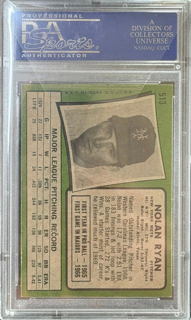 1971 Topps #513 Nolan Ryan PSA 6