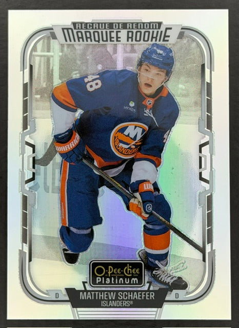 2025-26 O-Pee-Chee Platinum Matthew Schaefer Marquee Rookie Rainbow