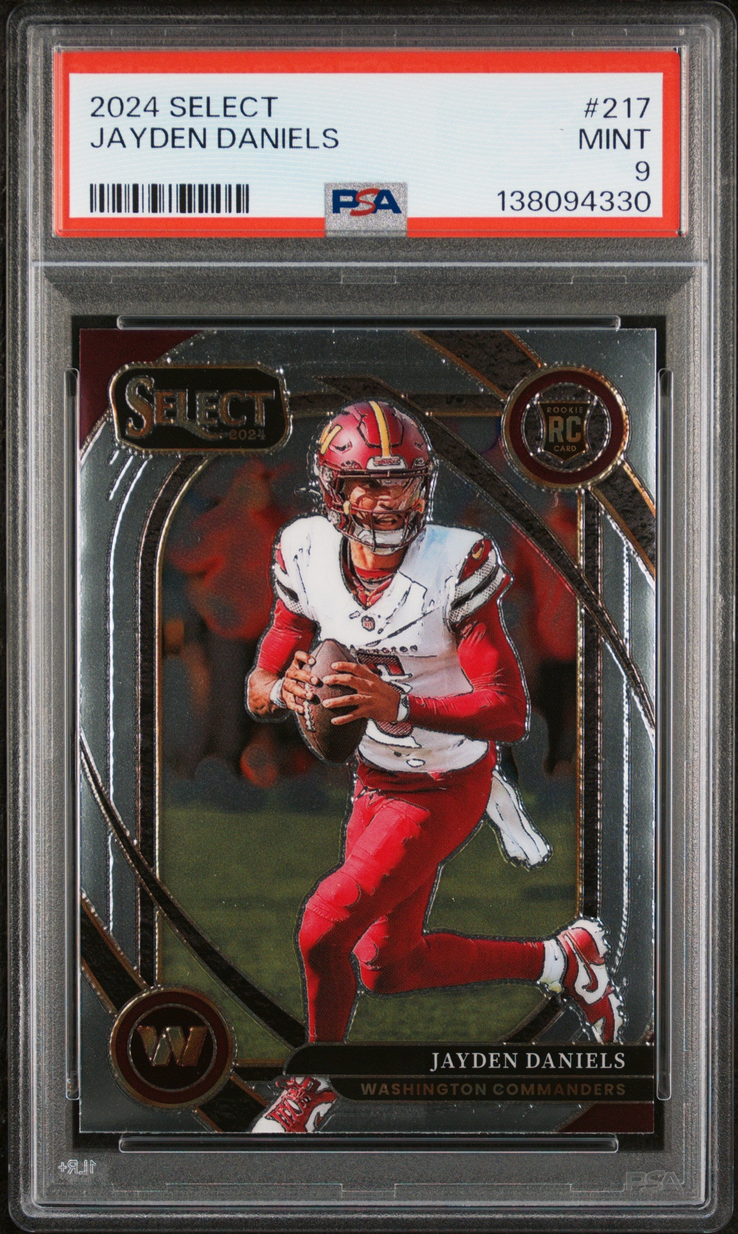 2024 Panini Select 217 Jayden Daniels PSA 9