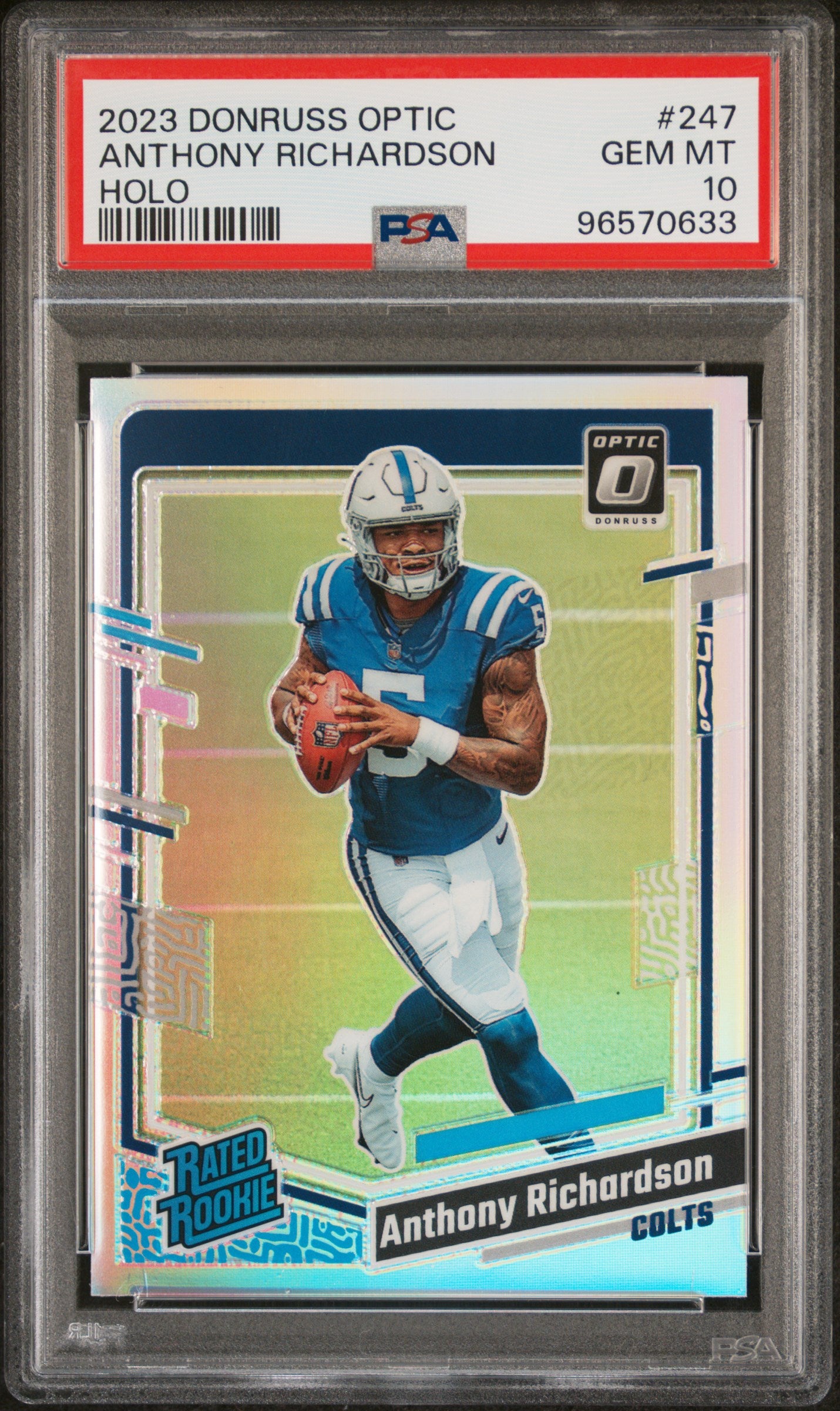 2023 Panini Donruss Optic 247 Anthony Richardson Holo PSA 10