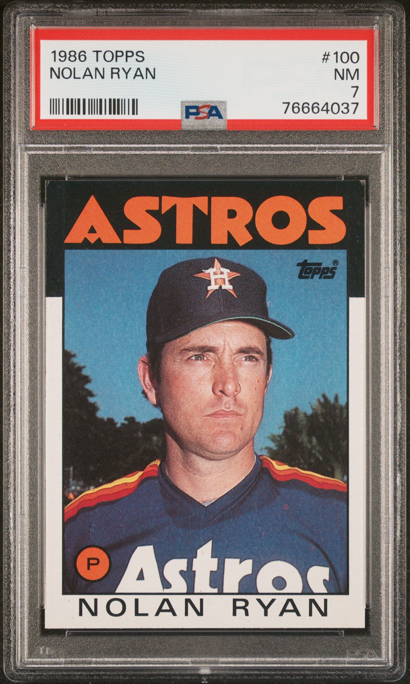 1986 TOPPS 100 NOLAN RYAN PSA 7 - front