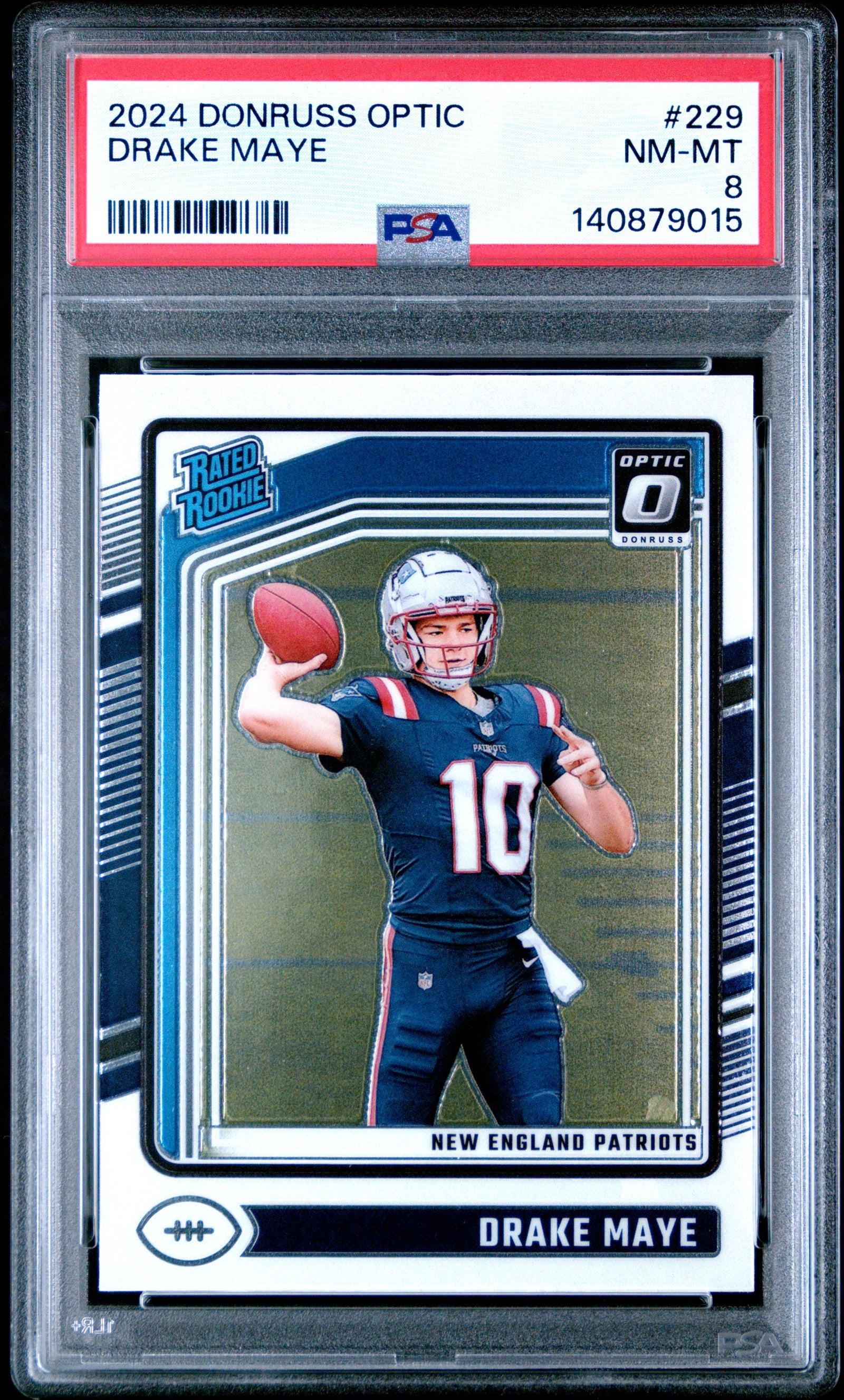2024 Panini Donruss Optic 229 Drake Maye PSA 8