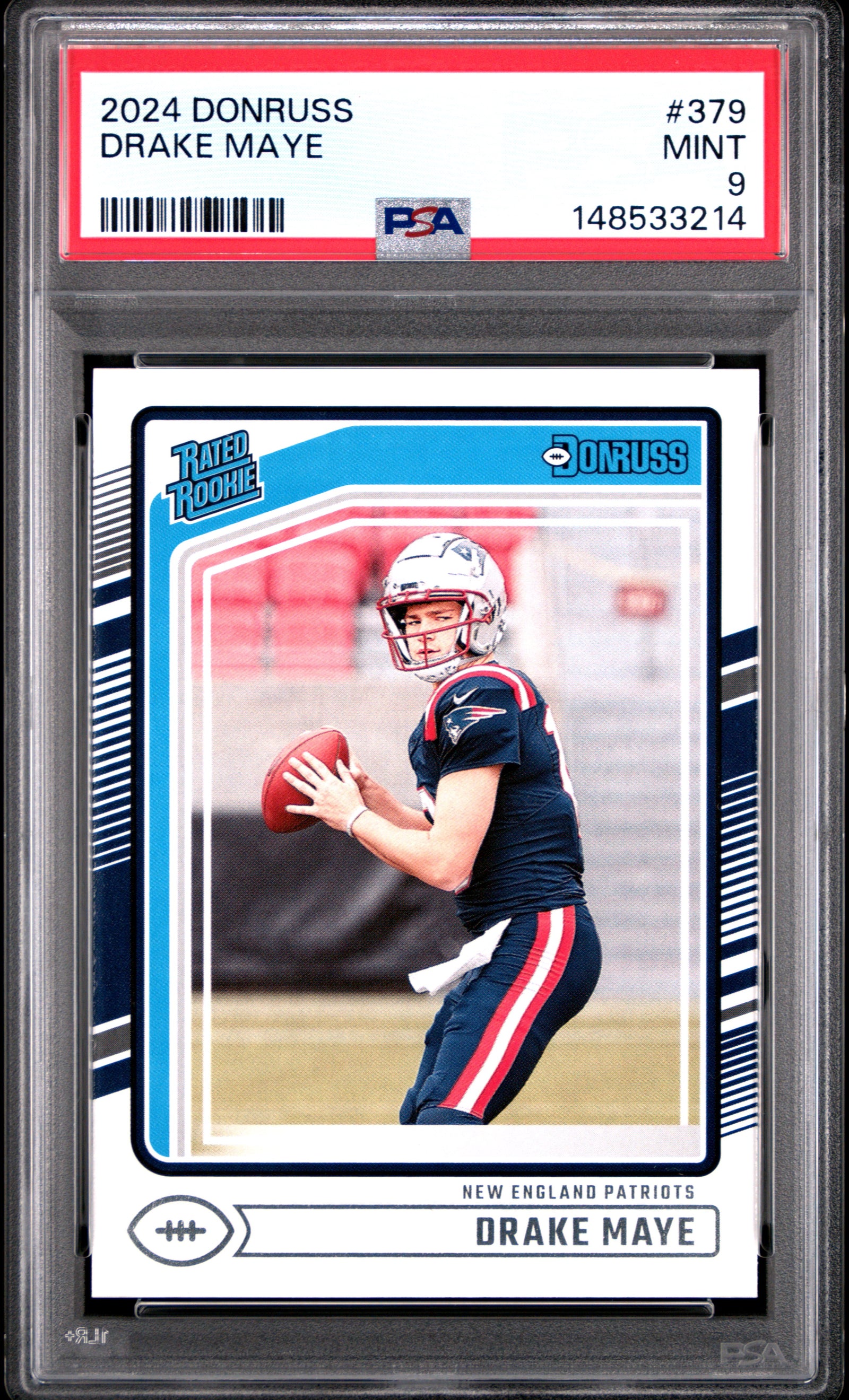 2024 Panini Donruss 379 Drake Maye PSA 9