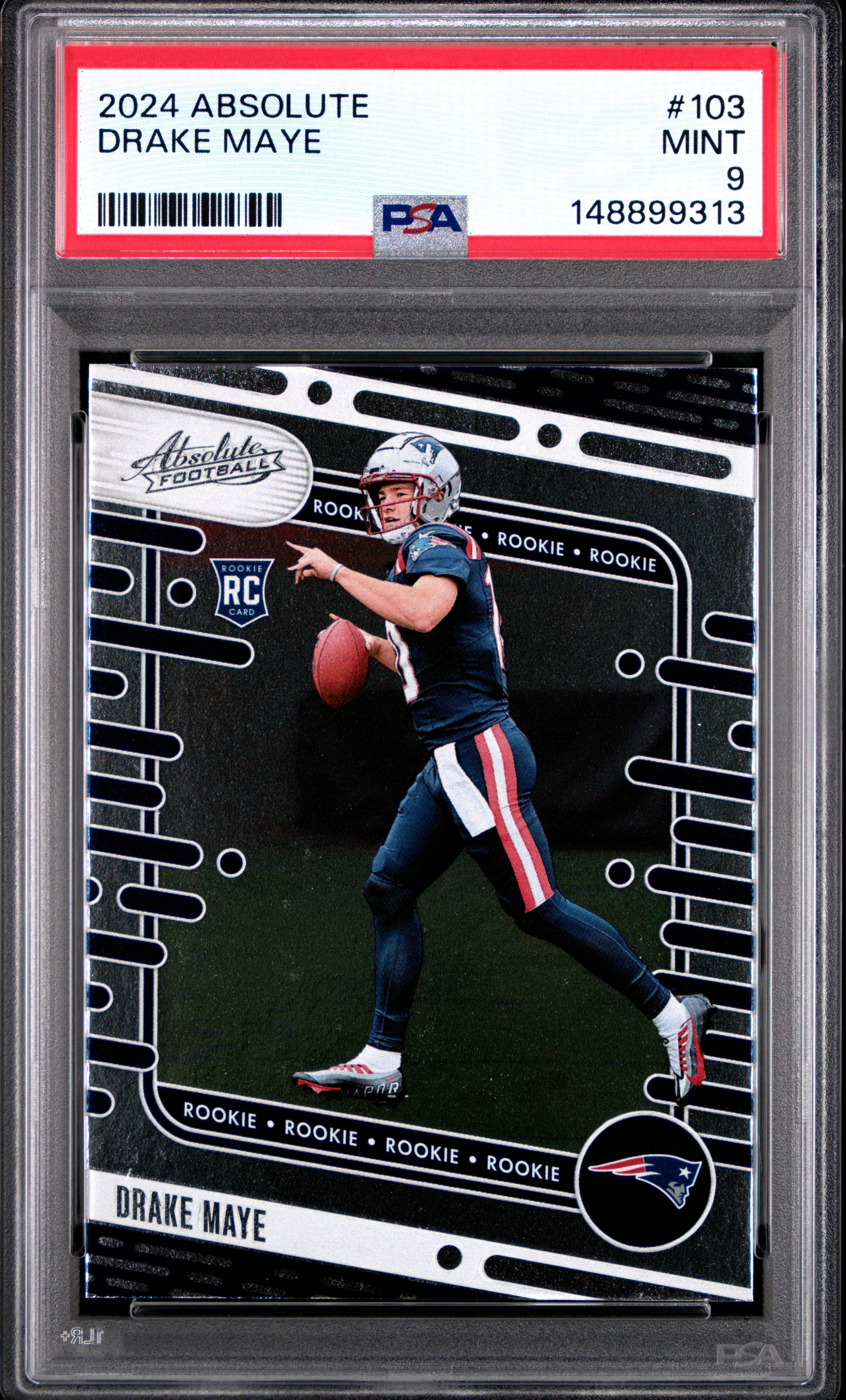 2024 Panini Absolute 103 Drake Maye PSA 9