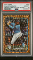 2024 TOPPS 628 JUNIOR CAMINERO ORANGE CRACKLE FOIL BOARD PSA 10 - front