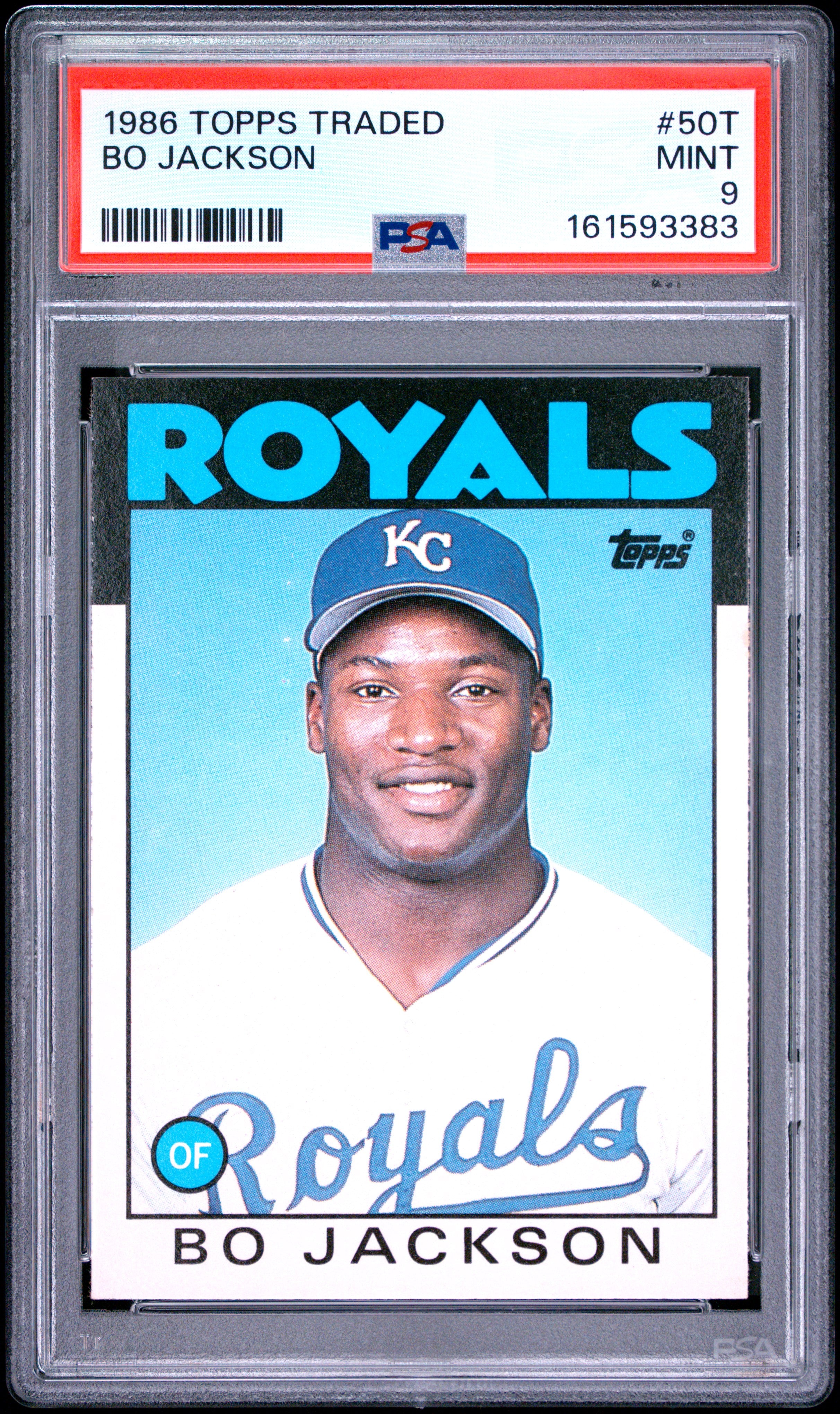 1986 TOPPS TRADED 50T BO JACKSON PSA 9 - front