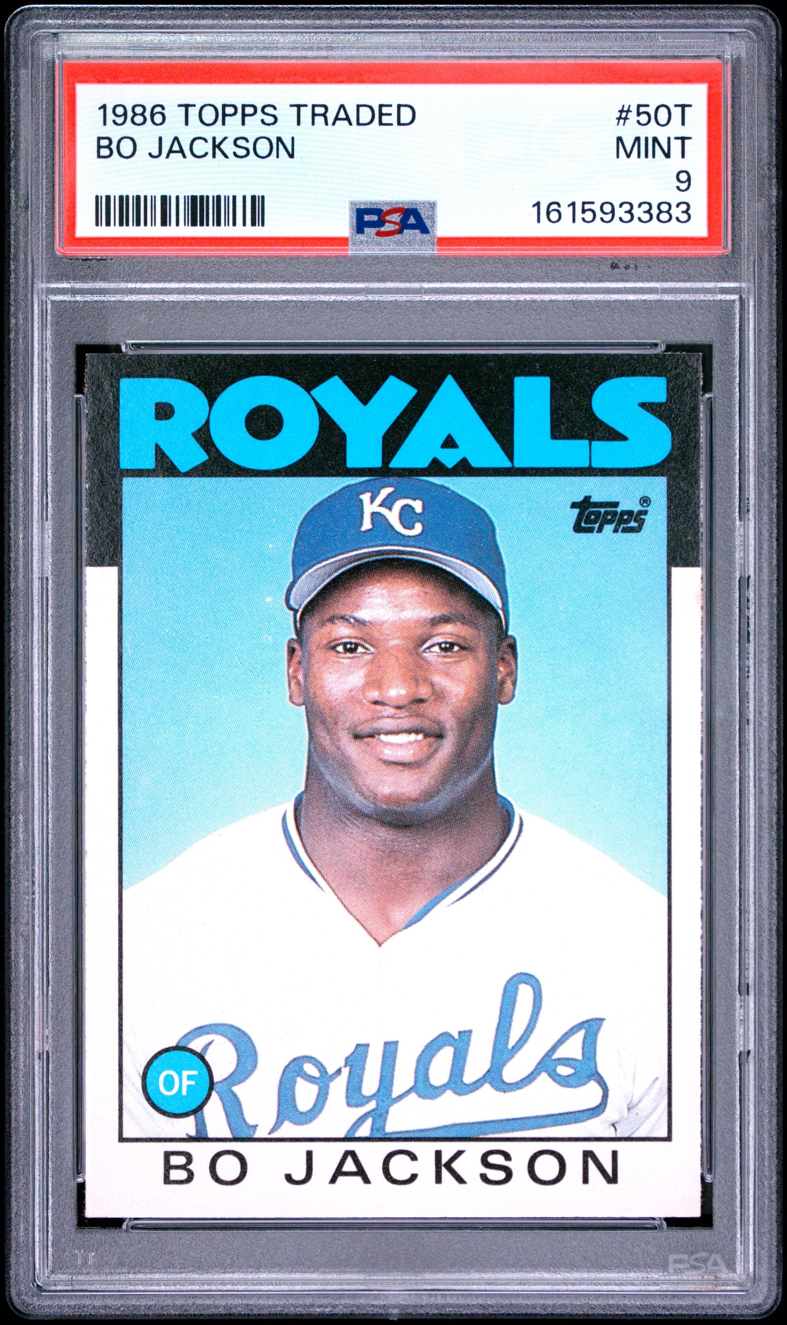 1986 TOPPS TRADED 50T BO JACKSON PSA 9 - front