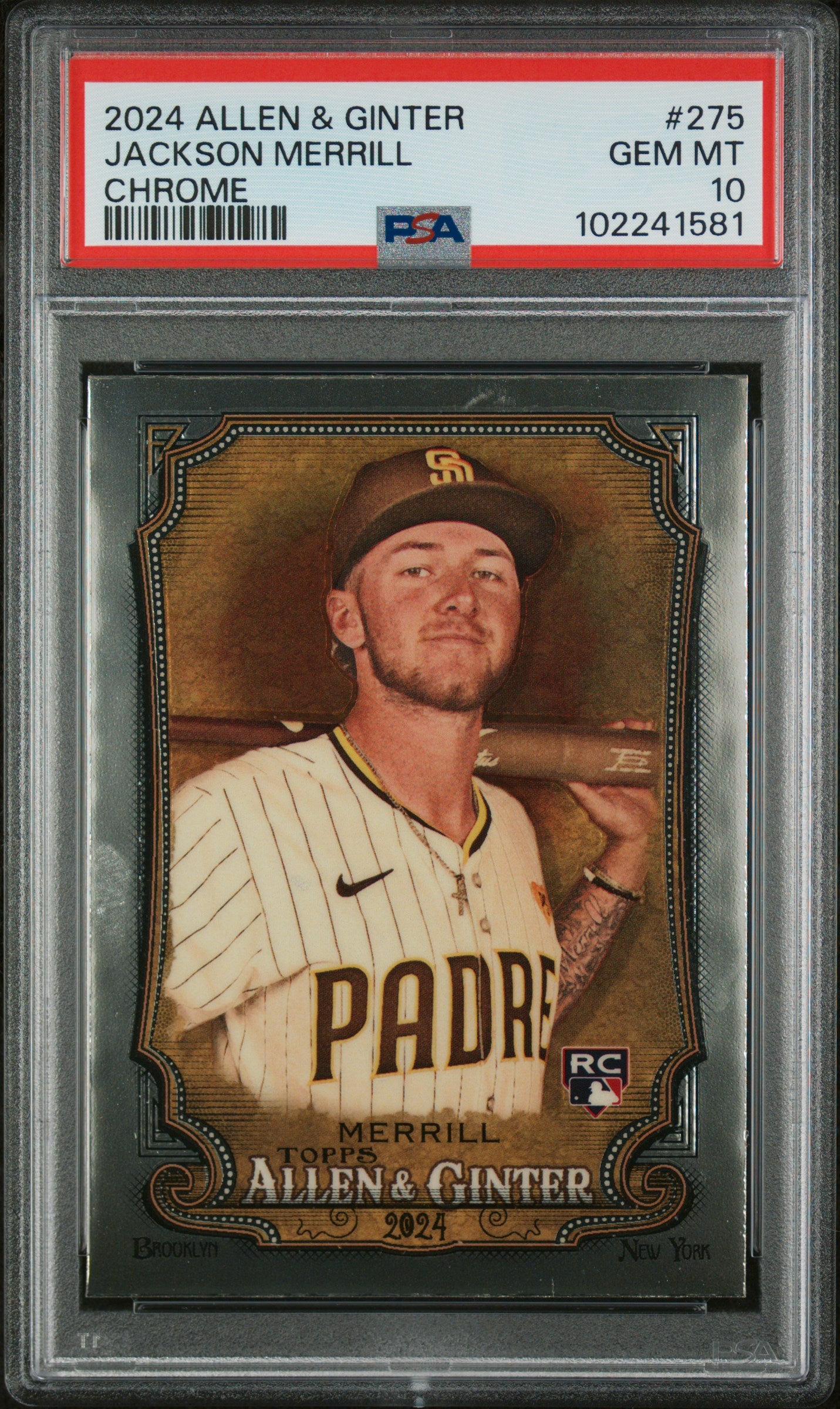2024 Topps Allen & Ginter 275 Jackson Merrill Chrome PSA 10