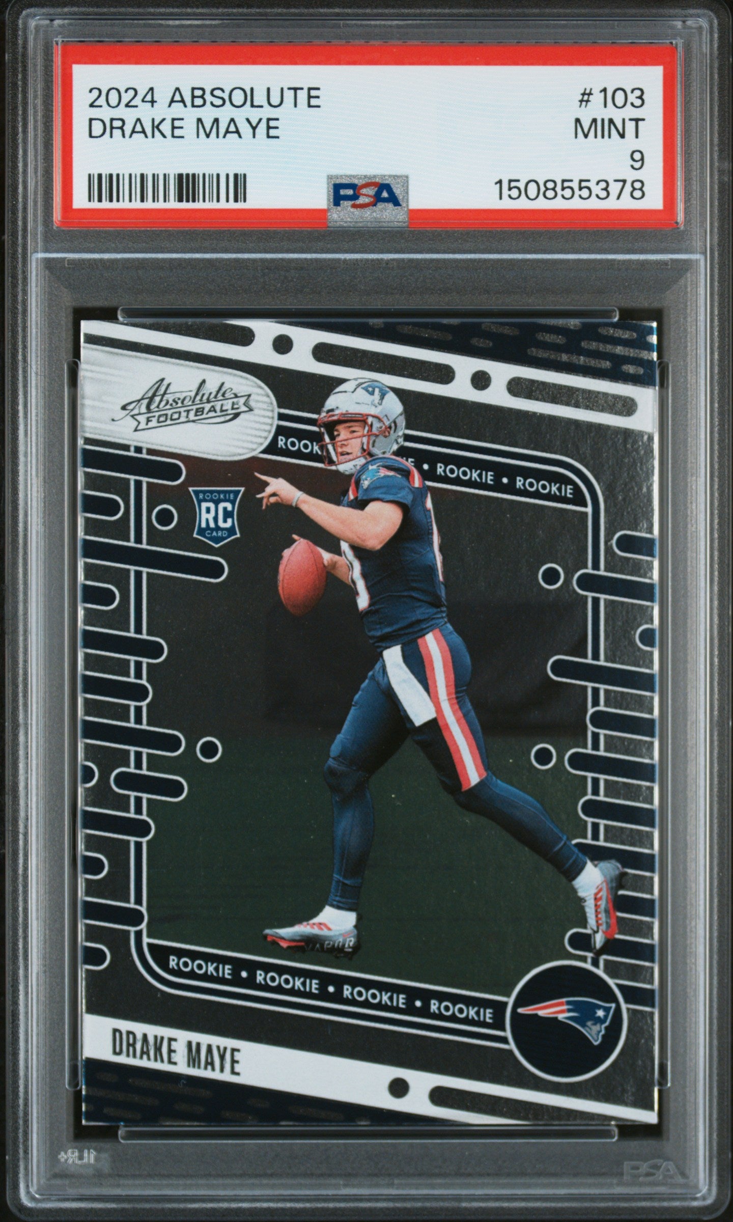 2024 Panini Absolute 103 Drake Maye PSA 9