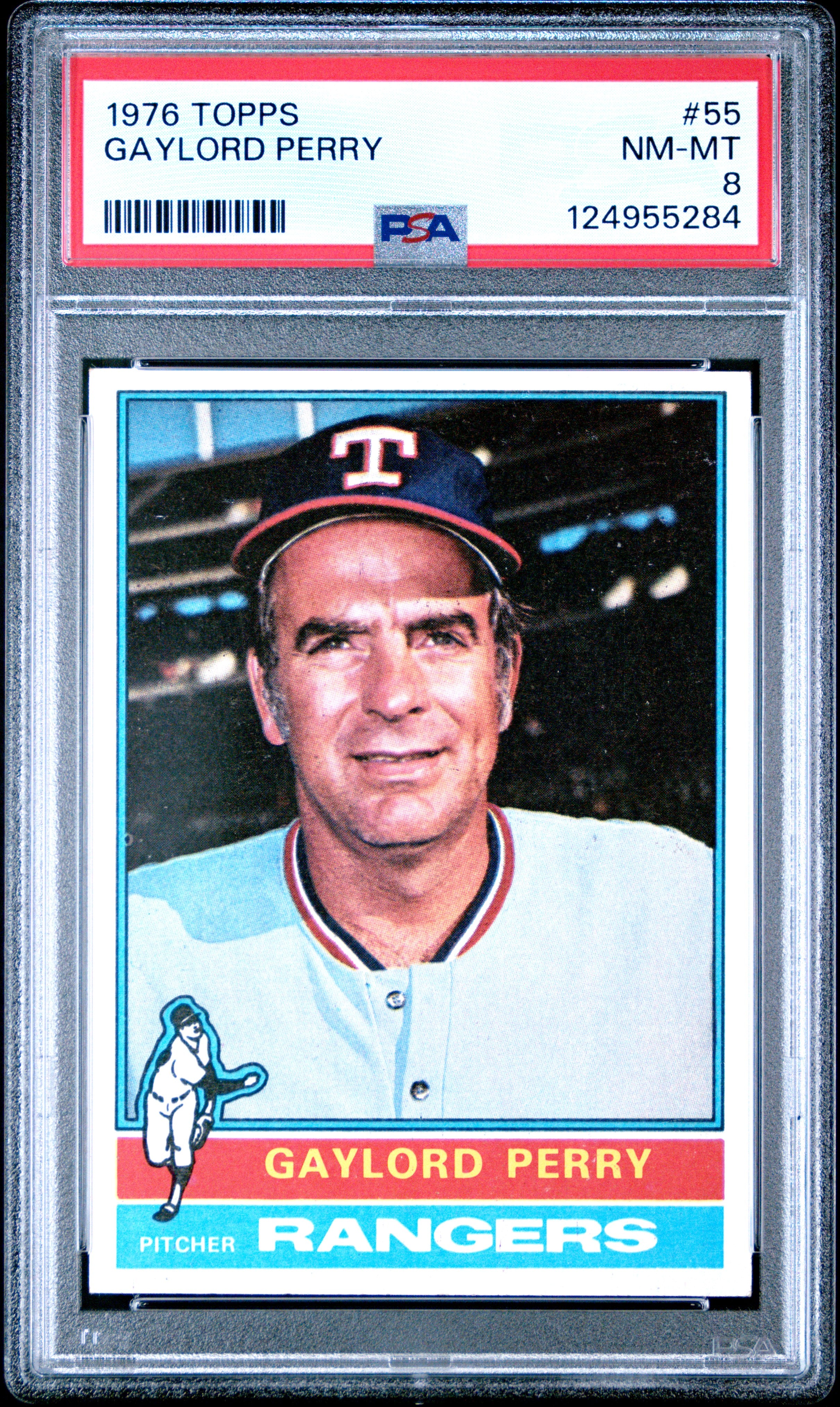 1976 Topps 55 Gaylord Perry  PSA 8