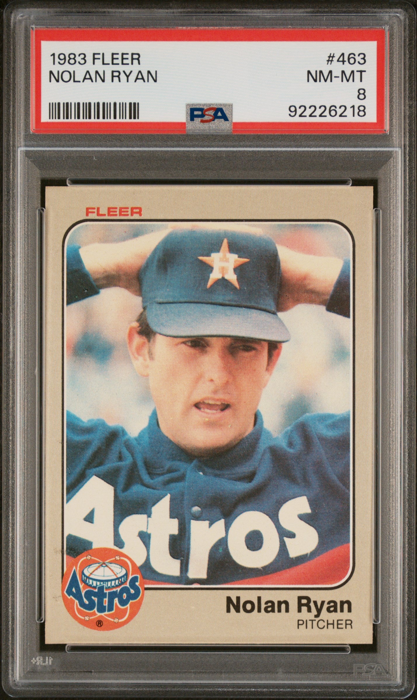 1983 FLEER 463 NOLAN RYAN PSA 8 - front