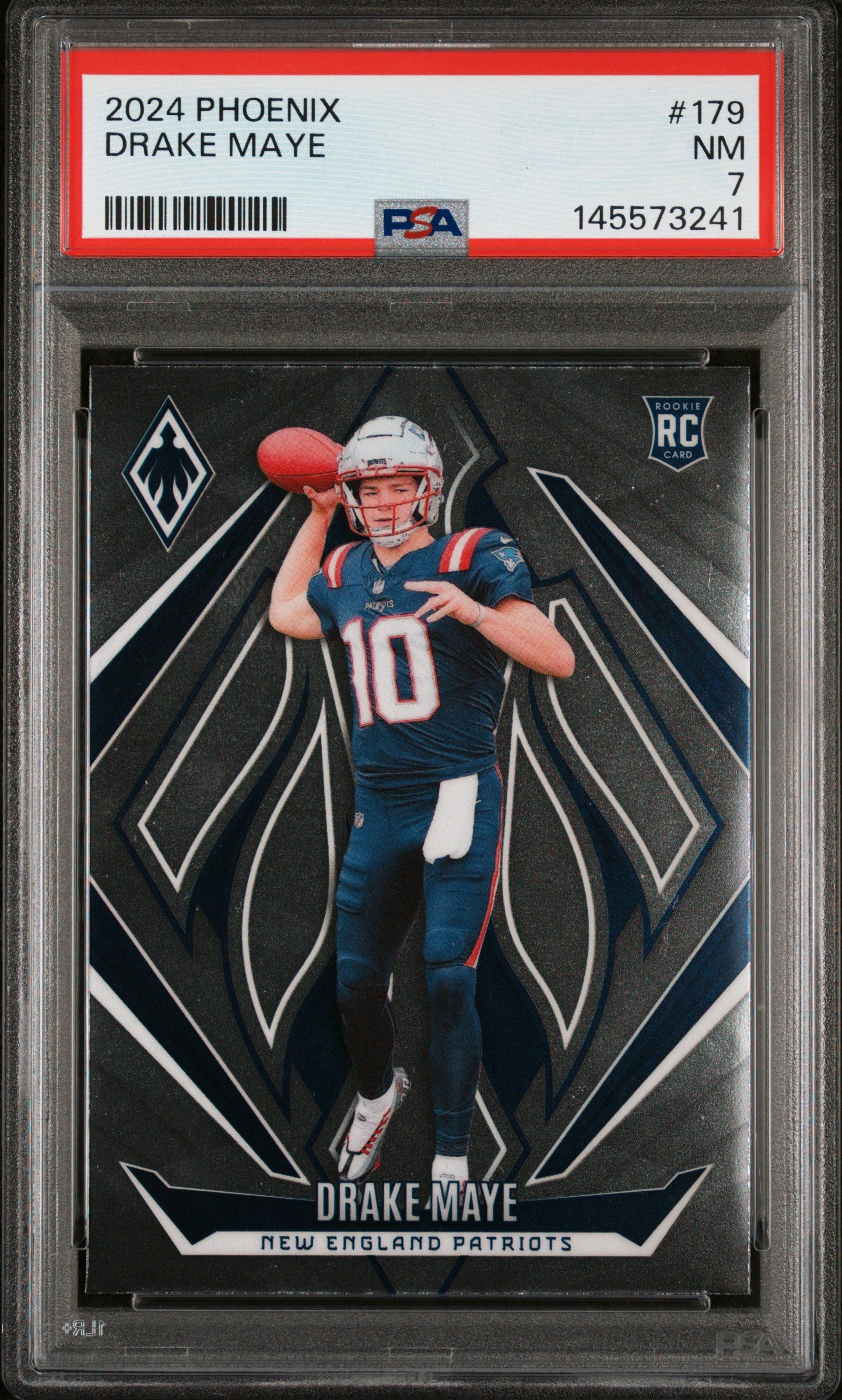 2024 Panini Phoenix 179 Drake Maye PSA 7