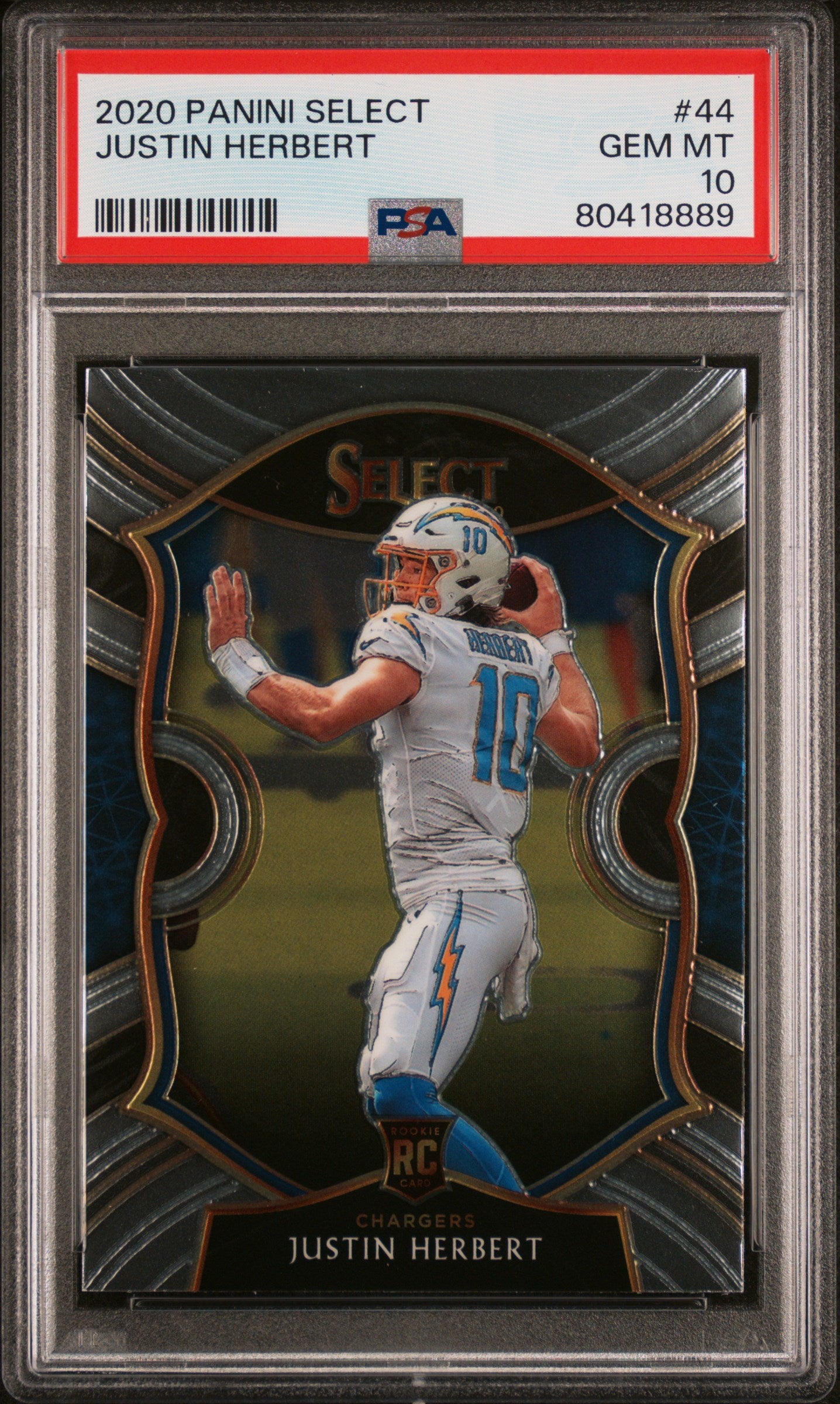 2020 Panini Select 44 Justin Herbert  PSA 10