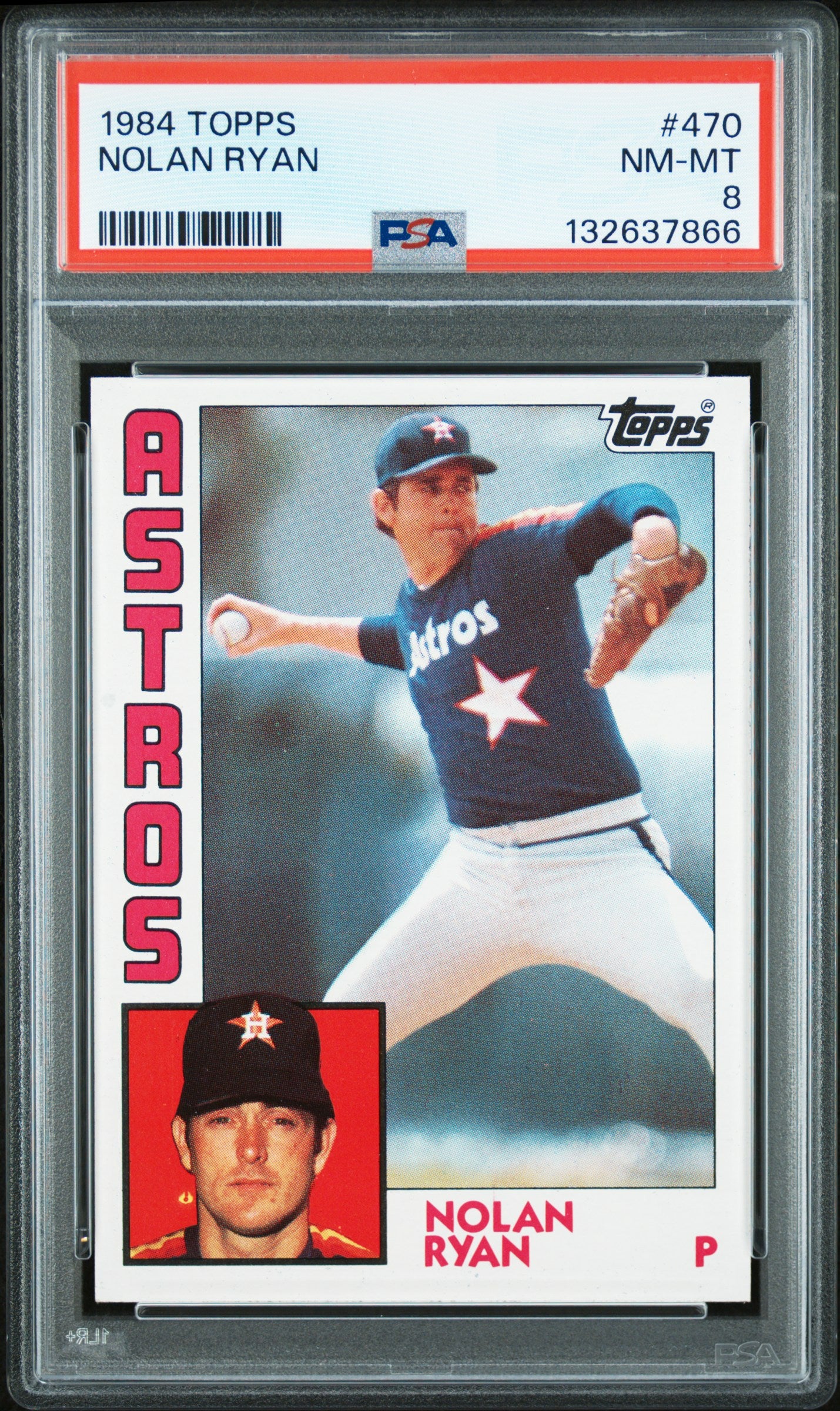 1984 TOPPS 470 NOLAN RYAN PSA 8 - front