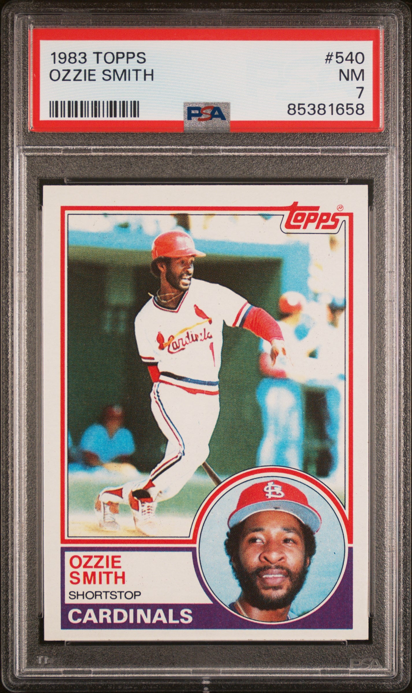 1983 TOPPS 540 OZZIE SMITH PSA 7 - front