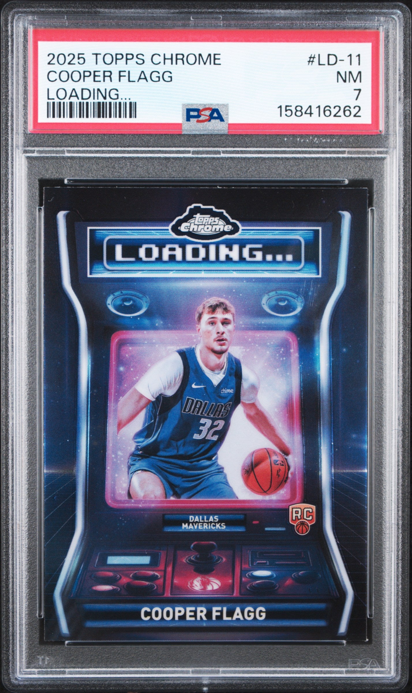 2025 TOPPS CHROME LOADING... LD-11 COOPER FLAGG PSA 7 - front