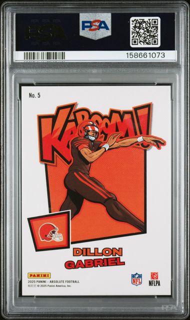 2025 Panini Absolute Kaboom! Horizontal #5 featuring Dillon Gabriel PSA 10