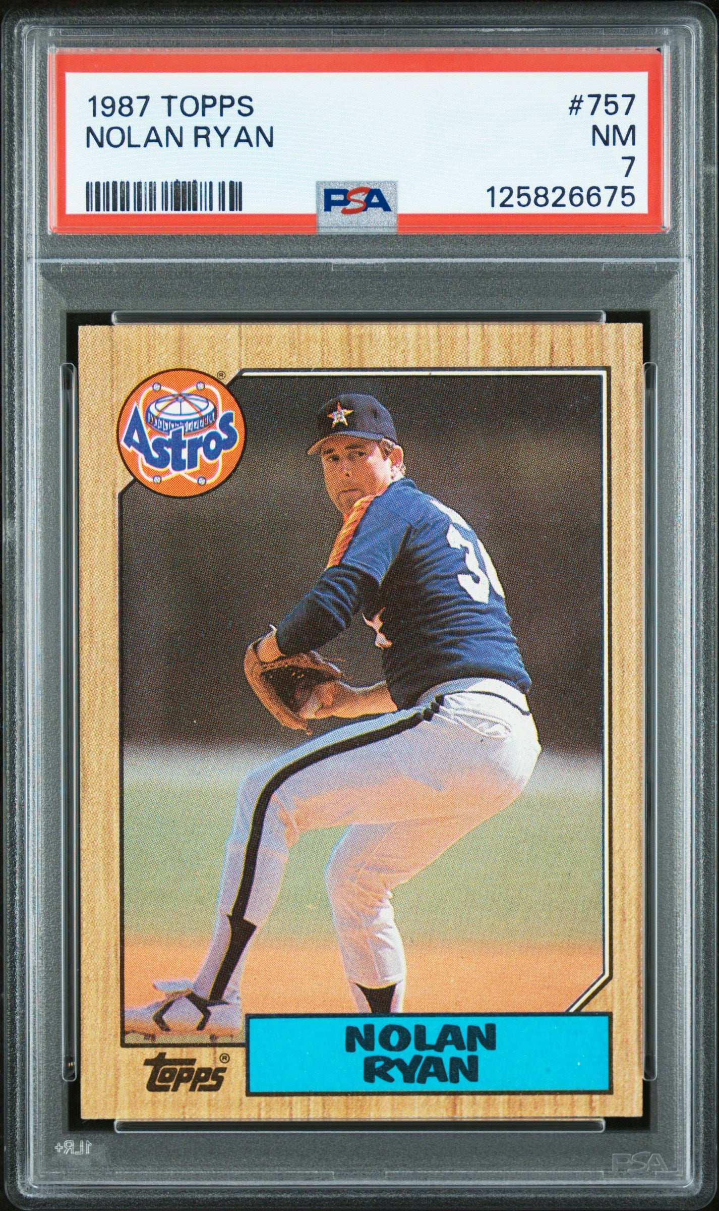 1987 TOPPS 757 NOLAN RYAN PSA 7 - front
