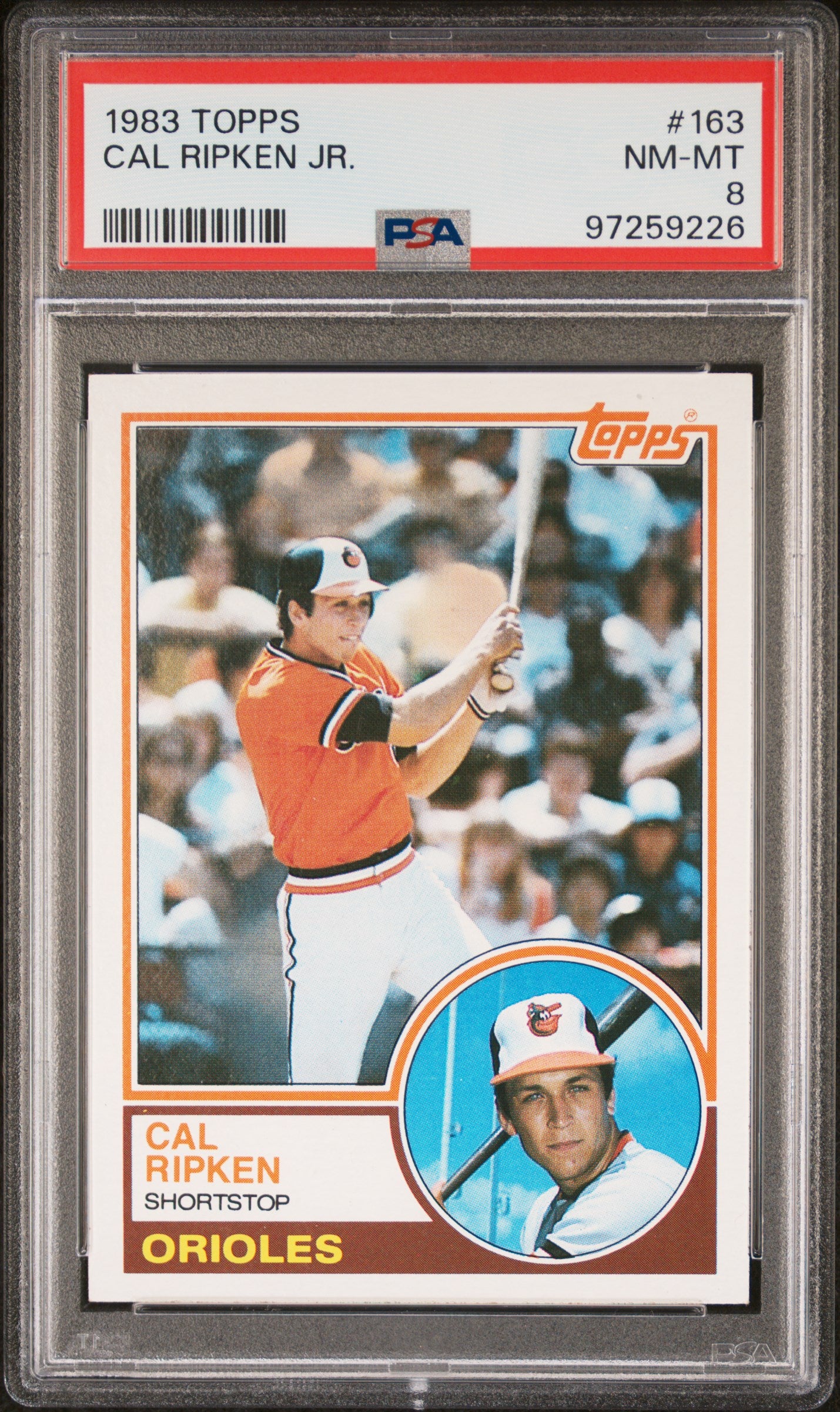 1983 TOPPS 163 CAL RIPKEN JR. PSA 8 - front