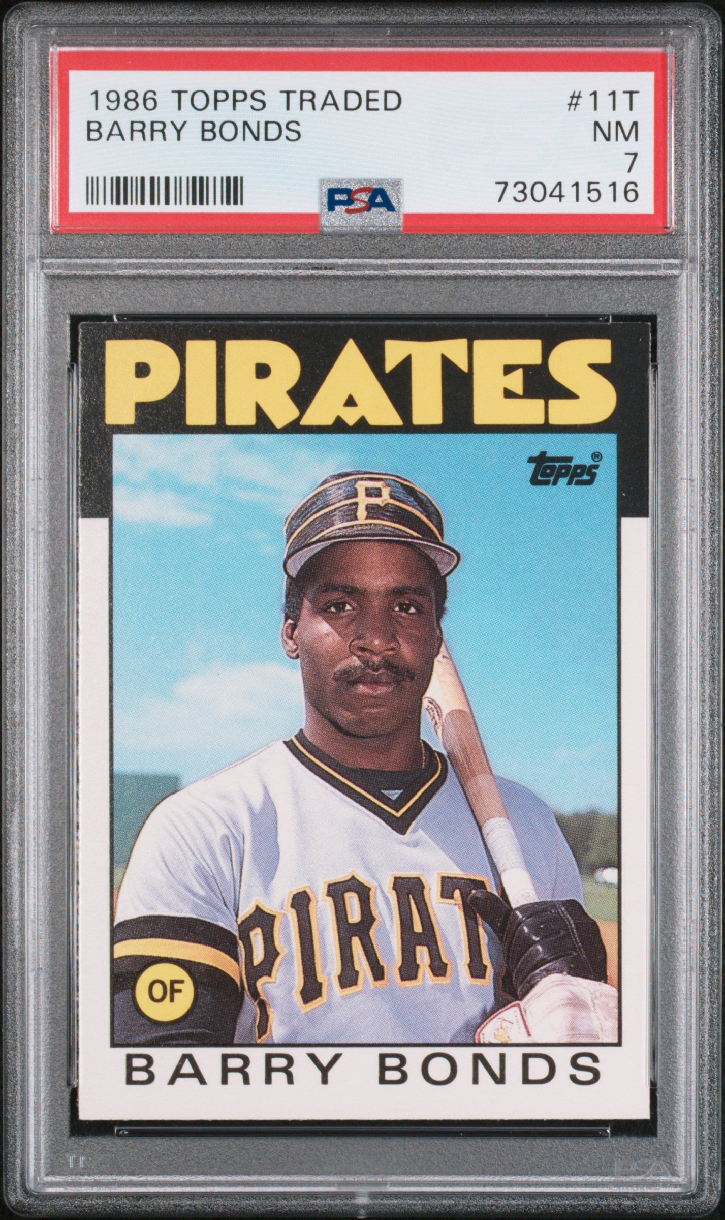 1986 TOPPS TRADED 11T BARRY BONDS PSA 7 - front