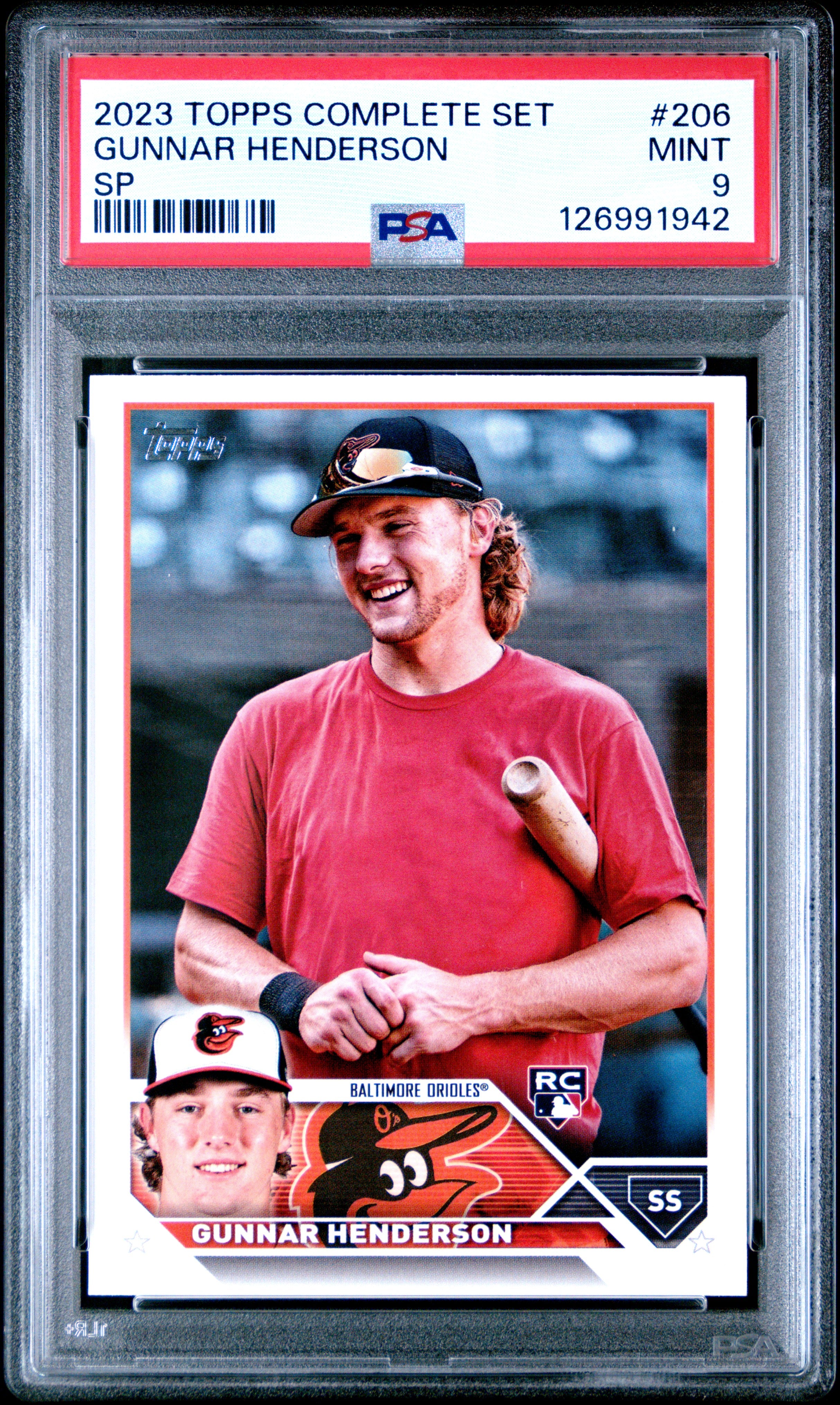 2023 Topps Complete Set 206 Gunnar Henderson Sp PSA 9