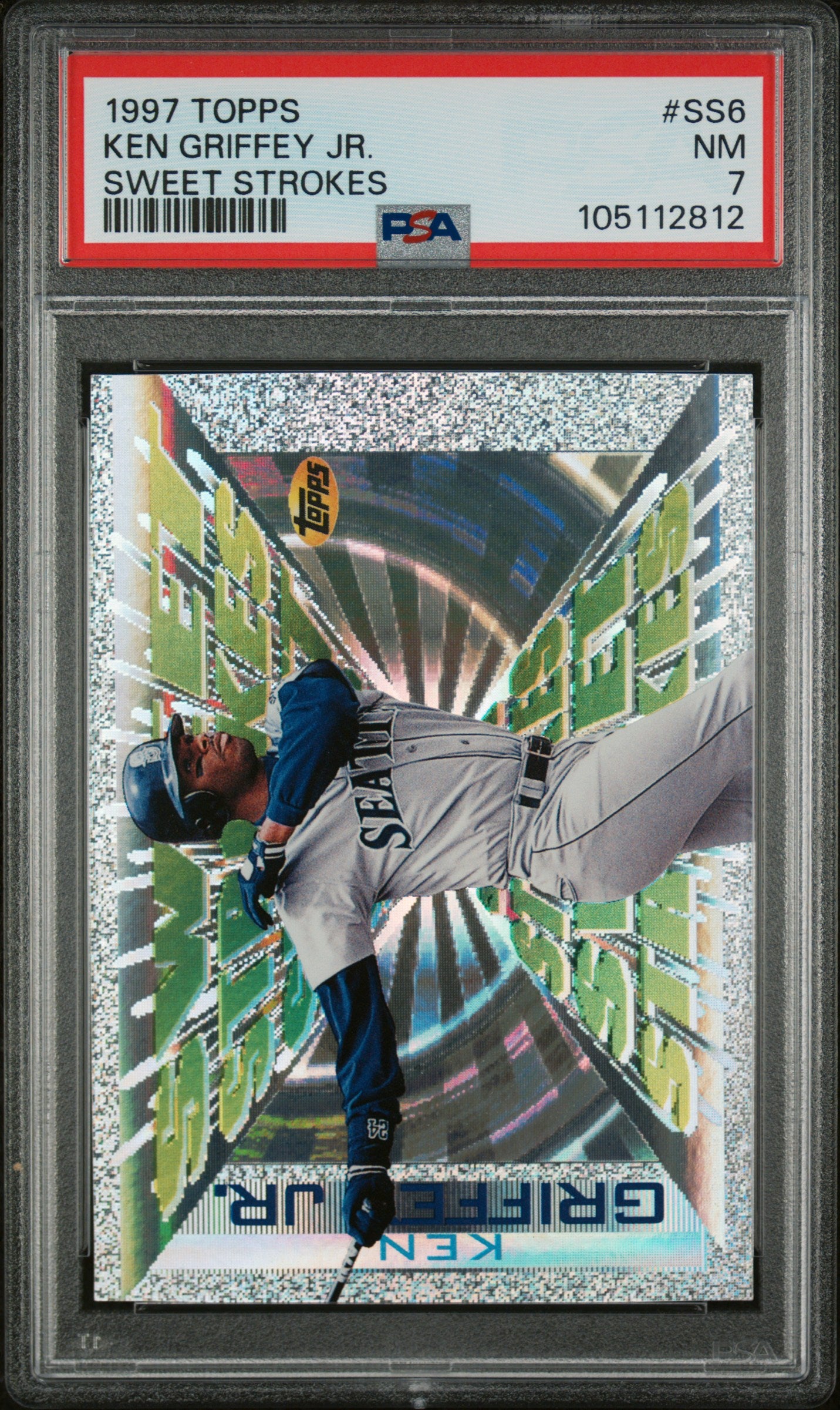 1997 TOPPS SWEET STROKES SS6 KEN GRIFFEY JR. PSA 7 - front
