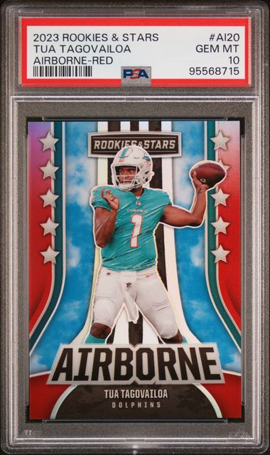 2023 Rookies Stars Tua Tagovailoa Airborne Red PSA 10