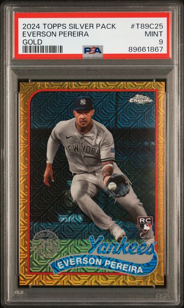 2024 Topps Silver Pack Everson Pereira Gold /50 #T89C25 PSA 9