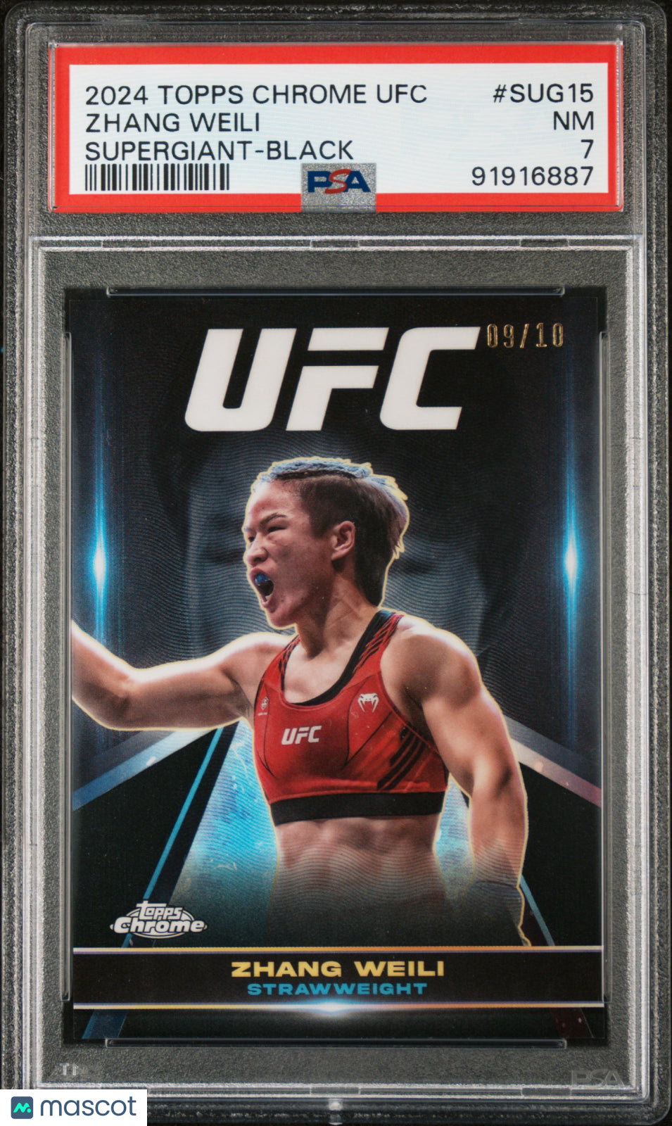 2024 Topps Chrome UFC Zhang Weili #SUG15 Supergiant PSA 7