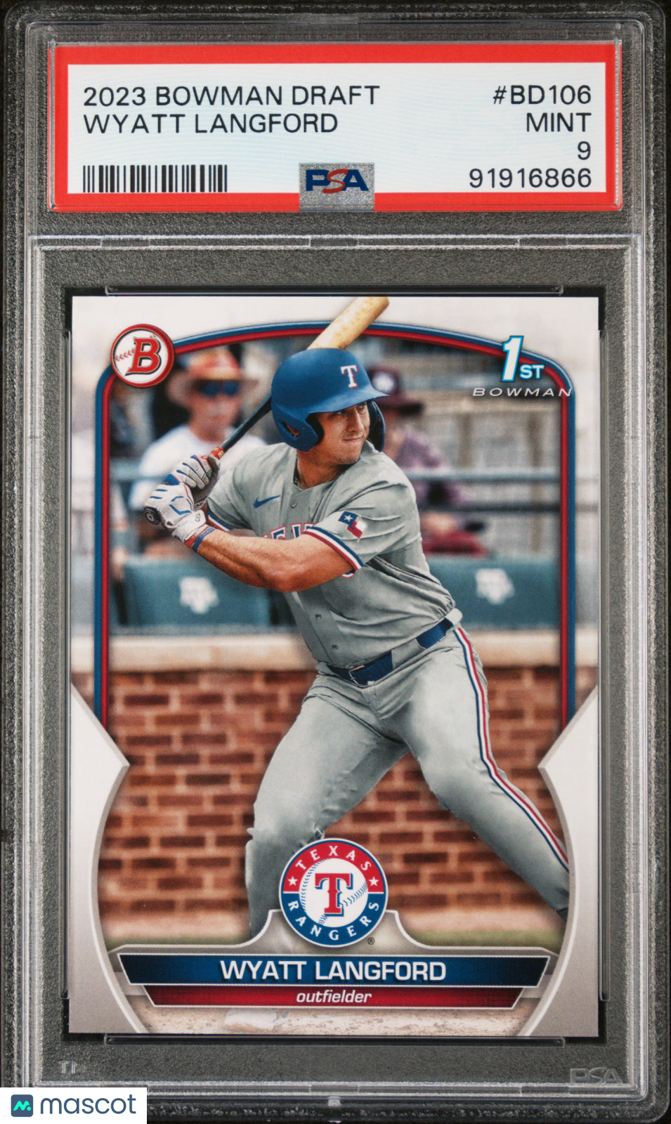 2023 Bowman Draft Wyatt Langford #BD106 PSA 9