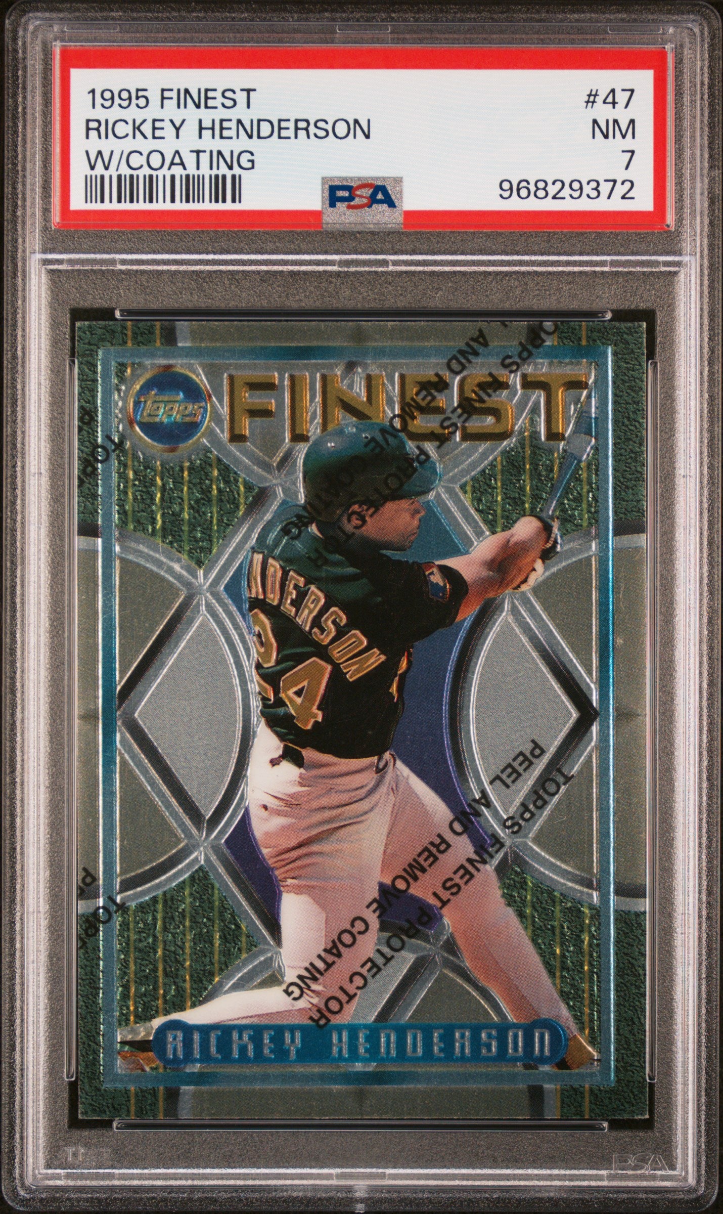 1995 Finest Rickey Henderson #47 PSA 7