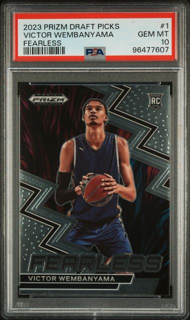 2023 Prizm Draft Picks Victor Wembanyama Fearless PSA 10