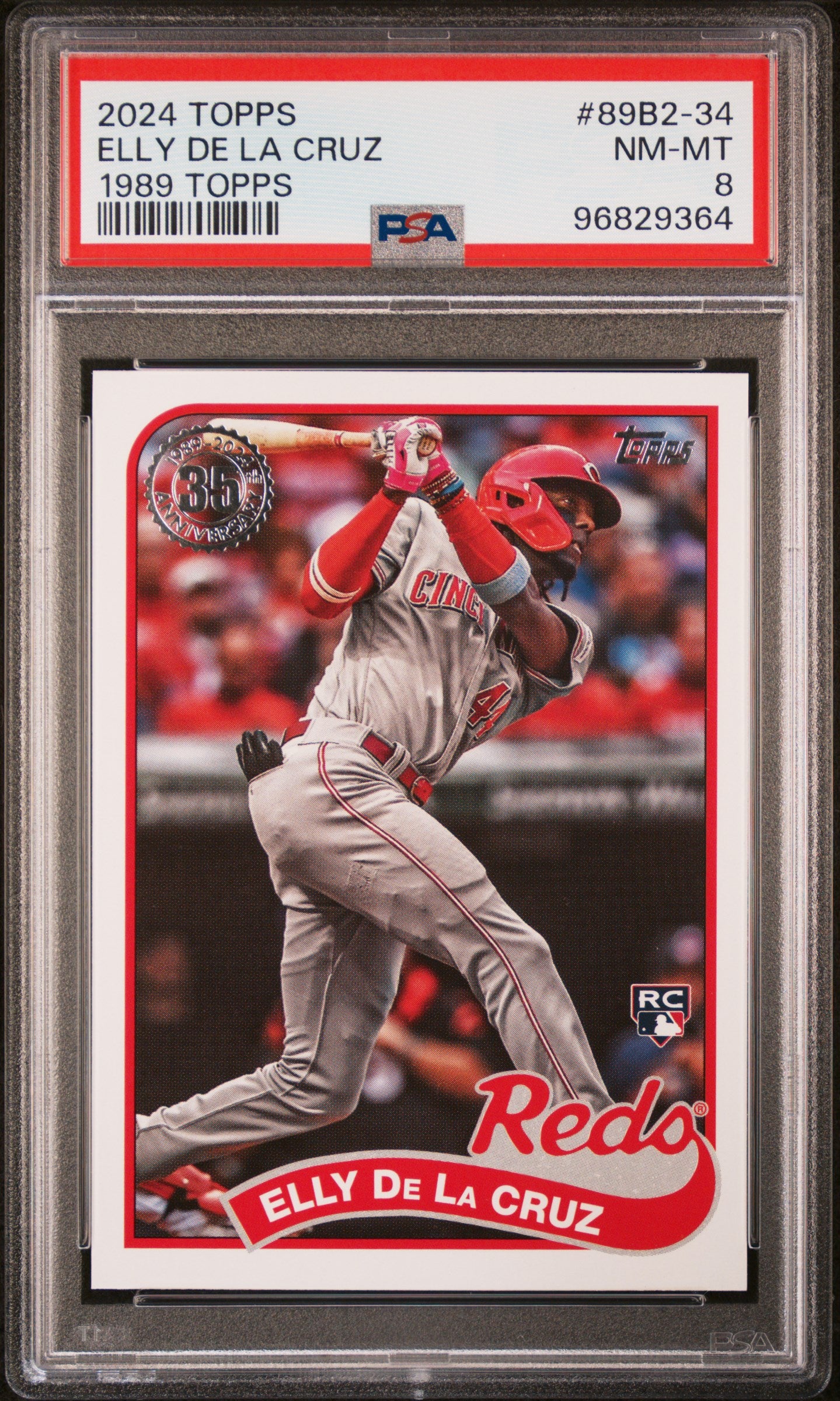 2024  Topps Elly de la Cruz 1989 Topps PSA 8