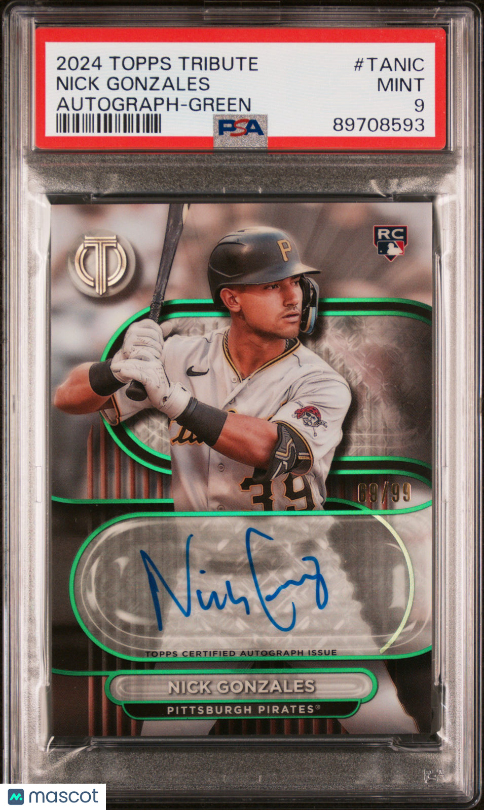 2024 Topps Tribute Tribute Autographs Nick Gonzales #TANIC PSA 9