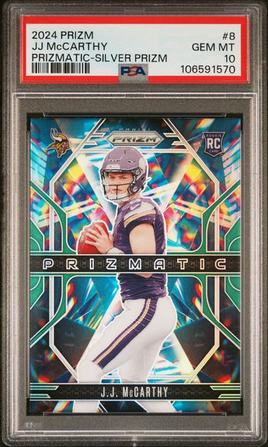 2024 Panini JJ McCarthy Prizmatic Silver Prizm #8 PSA 10